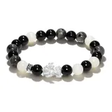 Chinese Auspicious Animal Beaded Bracelet, Black