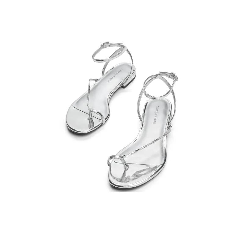 CHARLES&KEITH Small Ck One Strap Sandals 1.6cm Women's-2