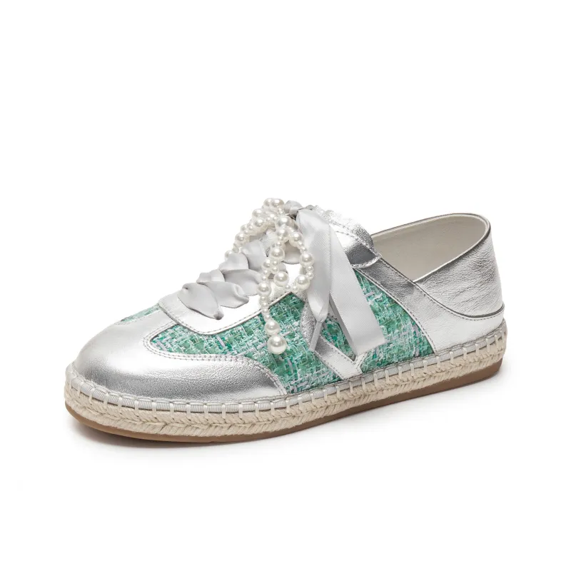Joypeace Gold Foil Album Espadrilles Women's-1