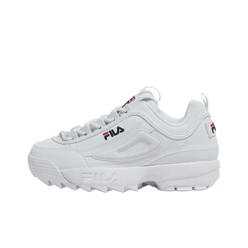 FILA Disruptor 2 Anti Slip Wear Resistant Low Top Casual Shoes Unisex White