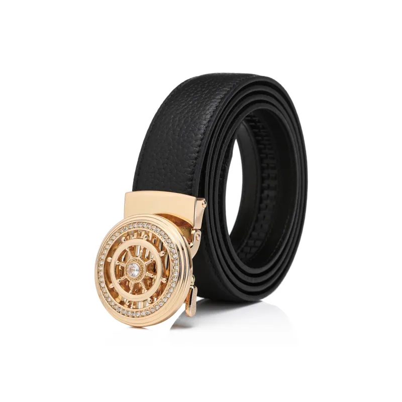 SEPTWOLVES Cow Leather Leather Belts Men's Width 3.5CM-5