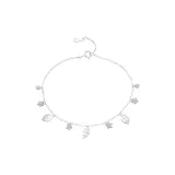 Leaf Cut-Out Bracelet-Silver