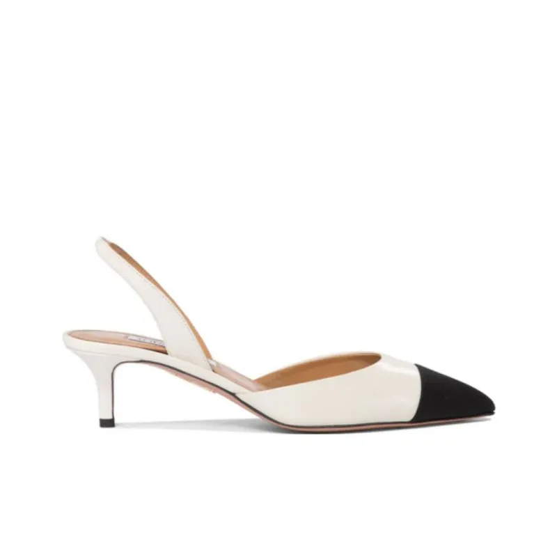 AQUAZZURA MILANESE Slim Heel High Heels 5cm Women's White-1