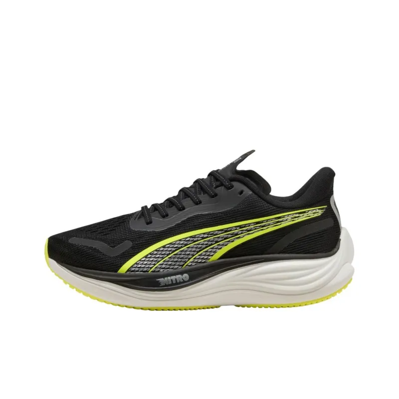 PUMA Velocity NITRO™ 3 Shock Absorbers With Slip Resistant Features Low Top Casual Running Shoes Men's Black Loose Fit-0