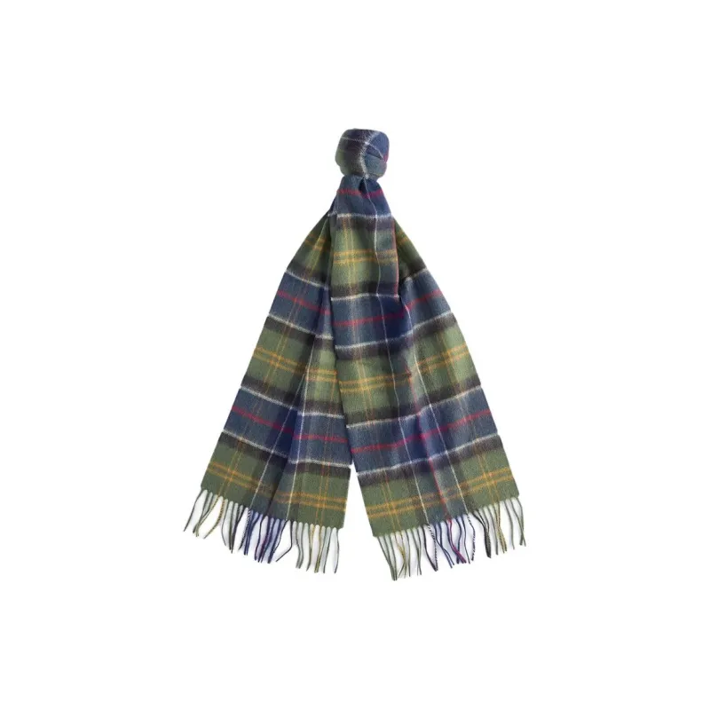 BARBOUR Wool Cashmere Knit Scarves Men's Green-1
