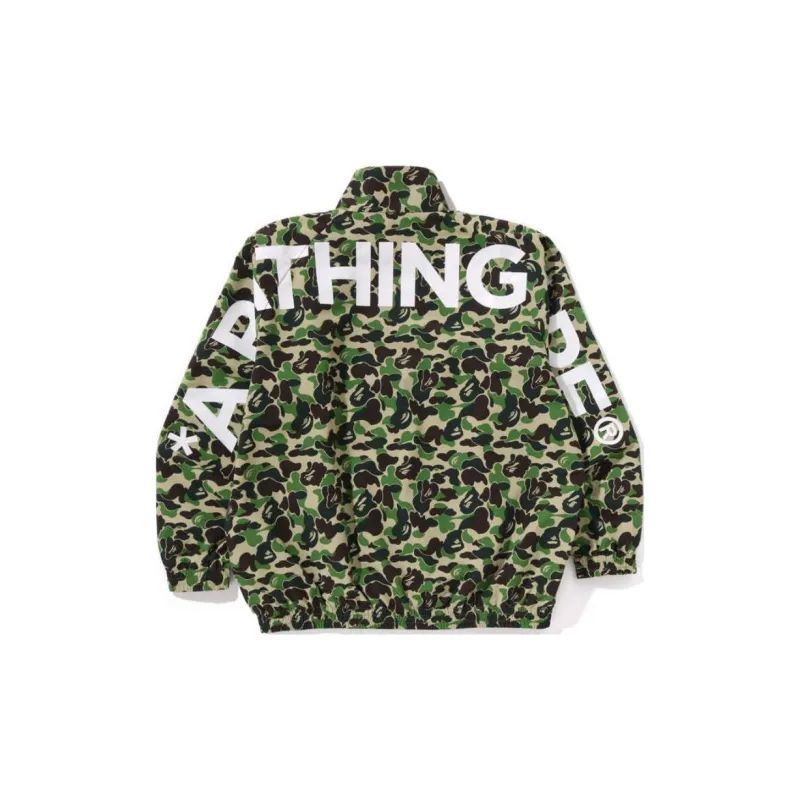 A BATHING APE Women's Abc Camo Track Jacket Green-4