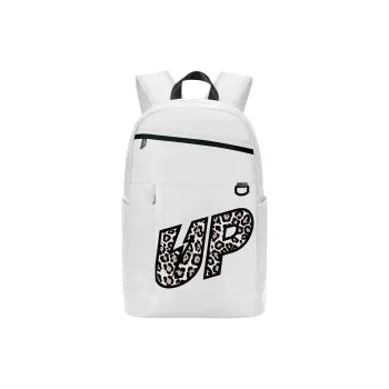 TURN UP Polyester Student Backpack Unisex White