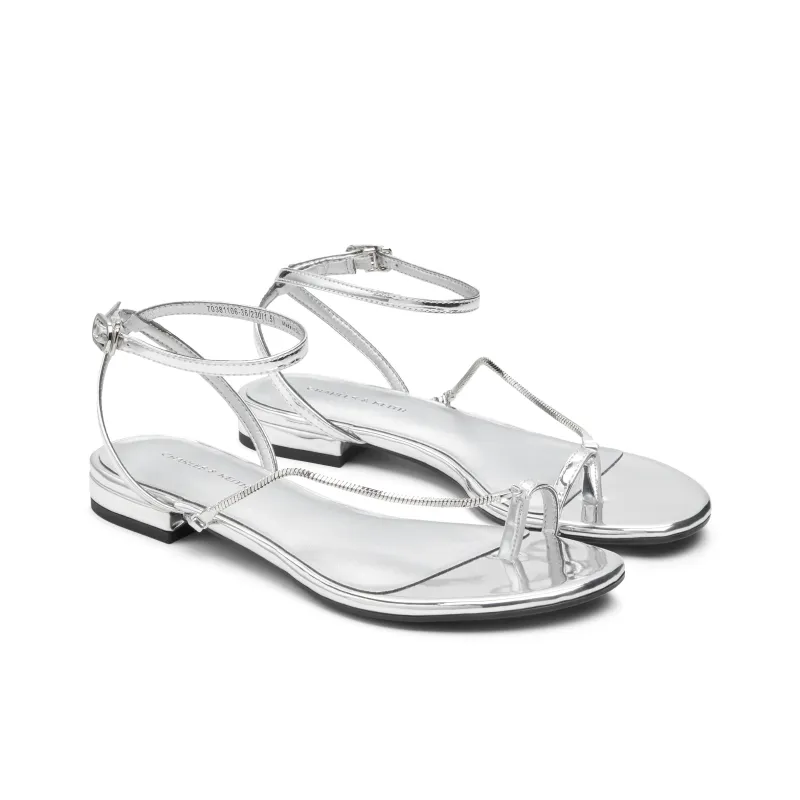 CHARLES&KEITH Small Ck One Strap Sandals 1.6cm Women's-1
