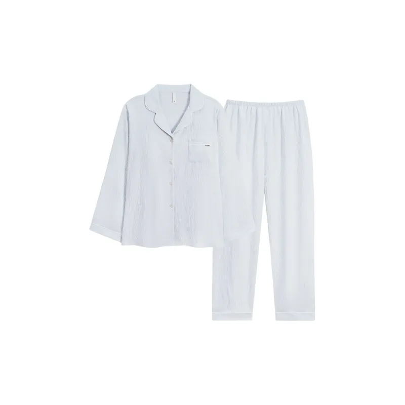 XIAFENYAN Pajama Set Unisex Blue-13