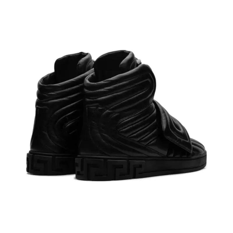 VERSACE Medusa High Top Skateboard Shoes Men's Black-3