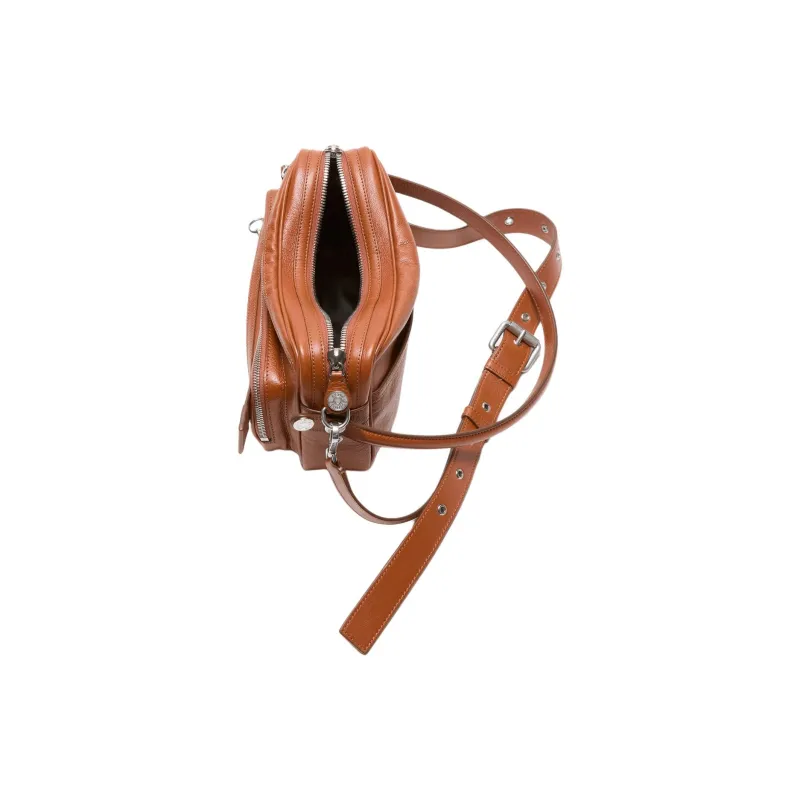 Acne Studios Calfskin One Shoulder Handbag Trumpets Women's Cognac Brown-1