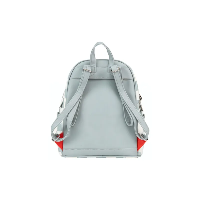 SPRAYGROUND PVC Polyvinyl Chloride Backpack Medium Size Unisex Gray White-4