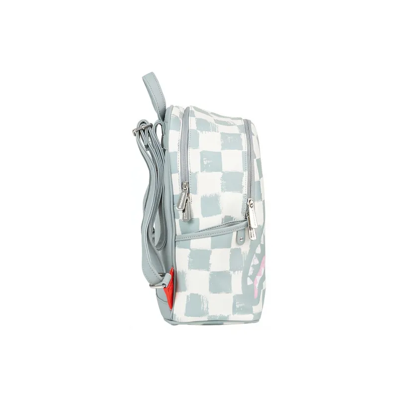 SPRAYGROUND PVC Polyvinyl Chloride Backpack Medium Size Unisex Gray White-3
