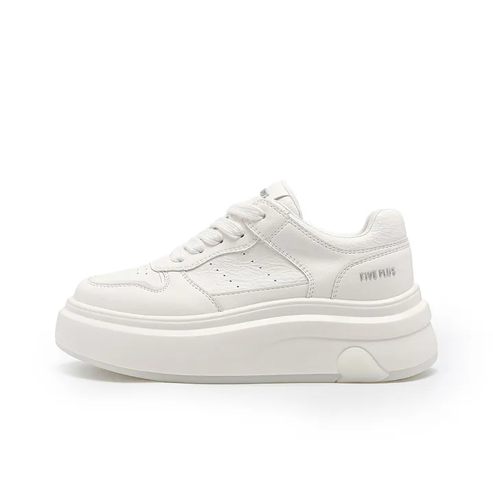 FIVE PLUS Anti Slip Wear Resistant Low Top Skateboard Shoes Women's Ecru-0