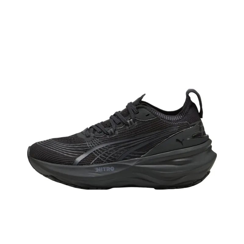 PUMA Cushioning Slip Resistant Low Top Casual Running Shoes Women's Black Loose Fit-0
