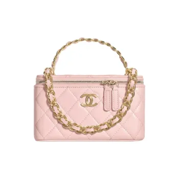 CHANEL Oil Wax Sheepskin Shoulder Bag, Crossbody Bag, Handbag Clutch Women's Cherry Blossom Pink