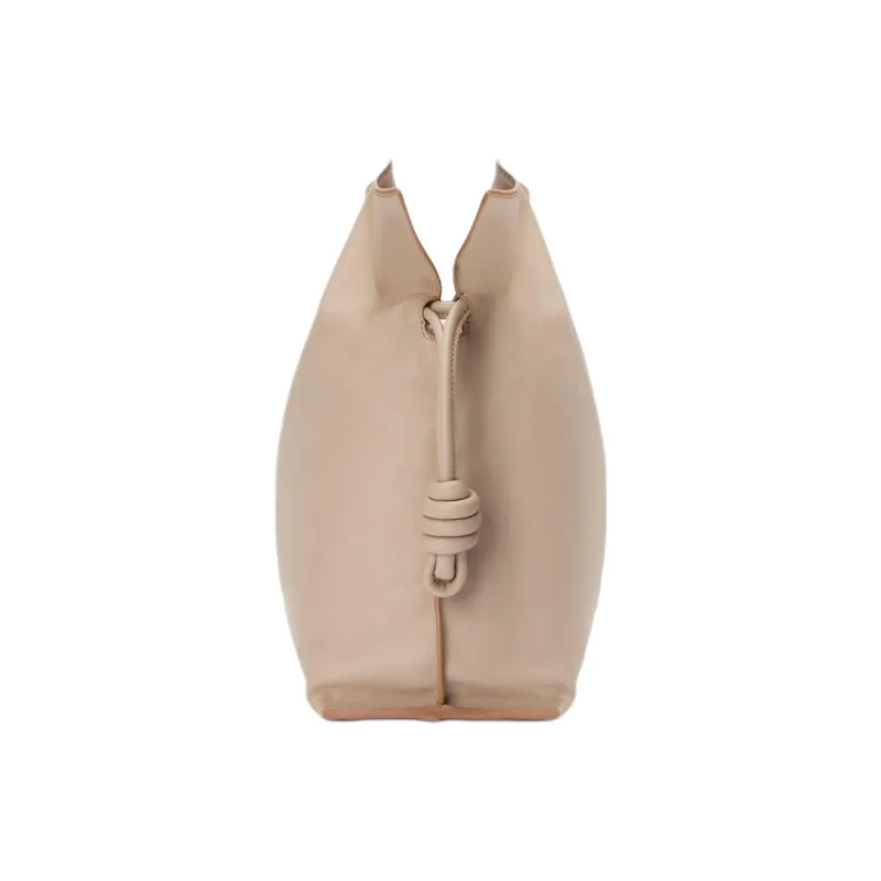 LOEWE Flamenco Napa Calf Leather Clutch Large Size Women's Sand-2