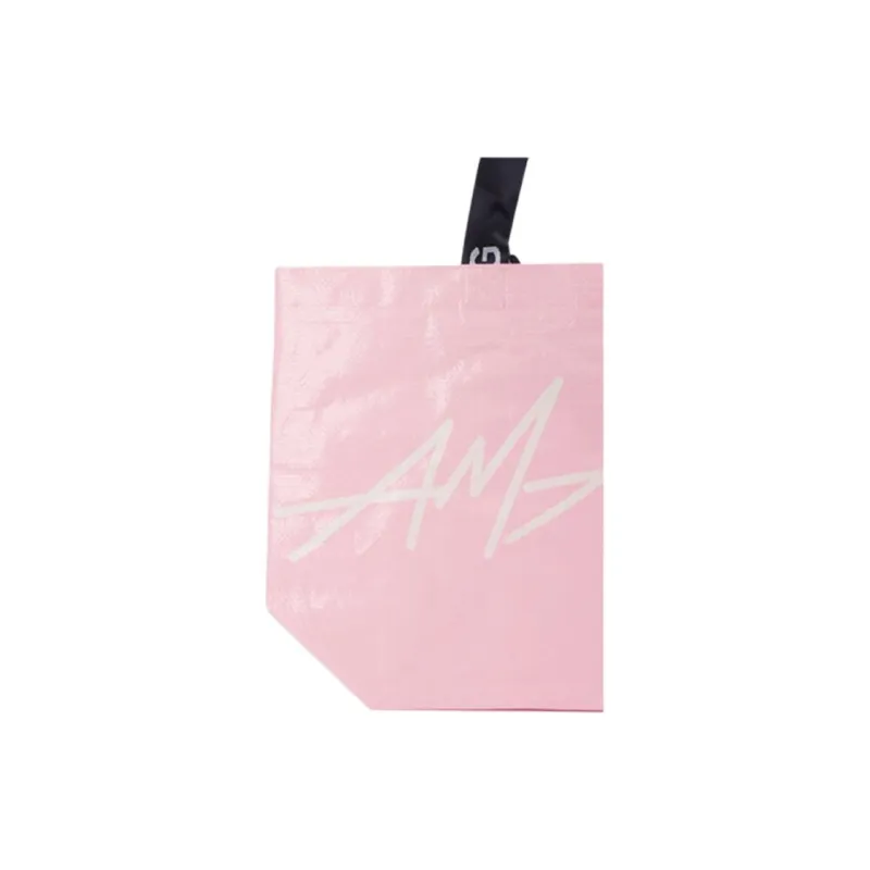AMAZING SONG Polypropylene Tote Bag Shopping Bag Handbag Shoulder Bag Small Size Women's Soft White/Soft Pink-7