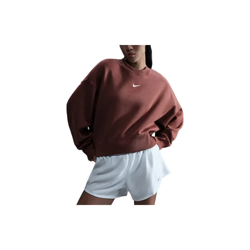 Nike Sportswear Phoenix Fleece Sweatshirt Women's Red Tan/Sail-1