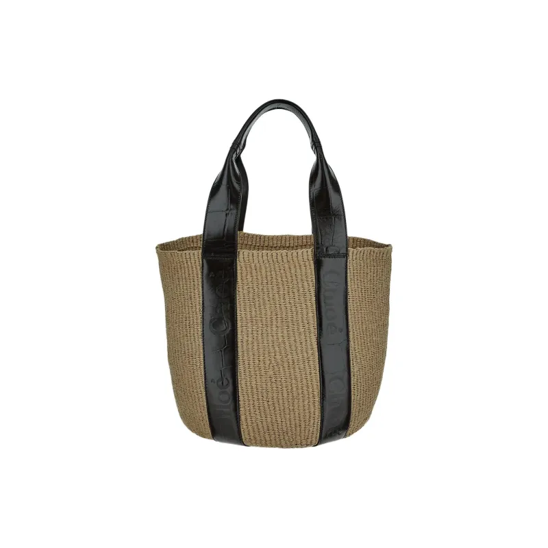Chloe Paper Handbag Tubas Women's Beige-0