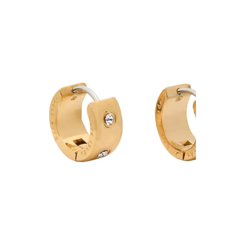 Kate Spade Set In Stone Chunky Huggies Earrings-1