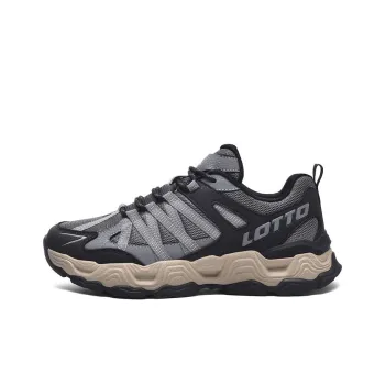 LOTTO Cushioned Slip-Resistant Abrasion-Resistant Low-Top Outdoor Shoes Men's Dark Gray