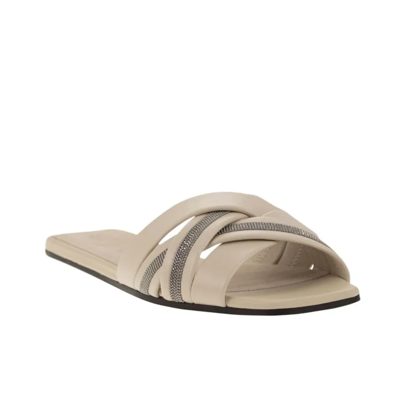 Brunello Cucinelli Beaded Slip On Sandals Women's-1