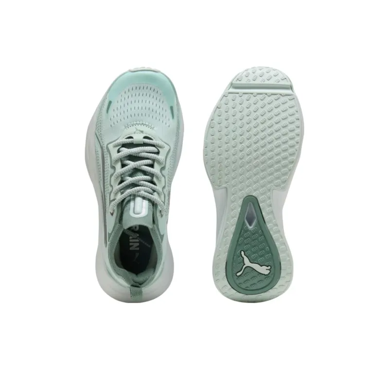 PUMA Pwr Nitro Anti Slip Wear Resistant Low Top Casual Running Shoes Women's Blue Green-3