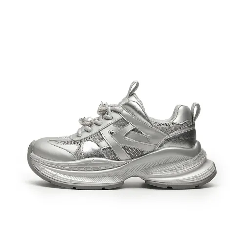 FIVE PLUS Cushioning Lightweight Low Top Chunky Sneakers Women's