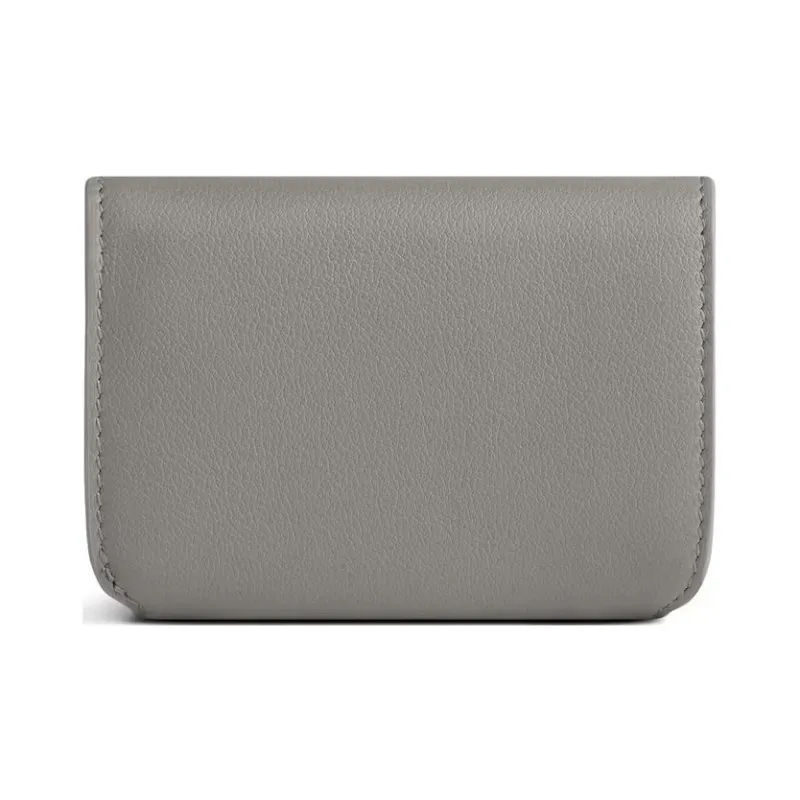 Balenciaga Calfskin Wallet Mini Women's Gray-1