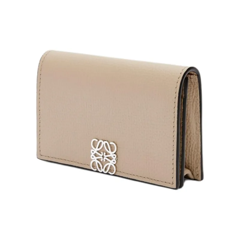 LOEWE Anagram Calfskin Wallet Women's Sand-1