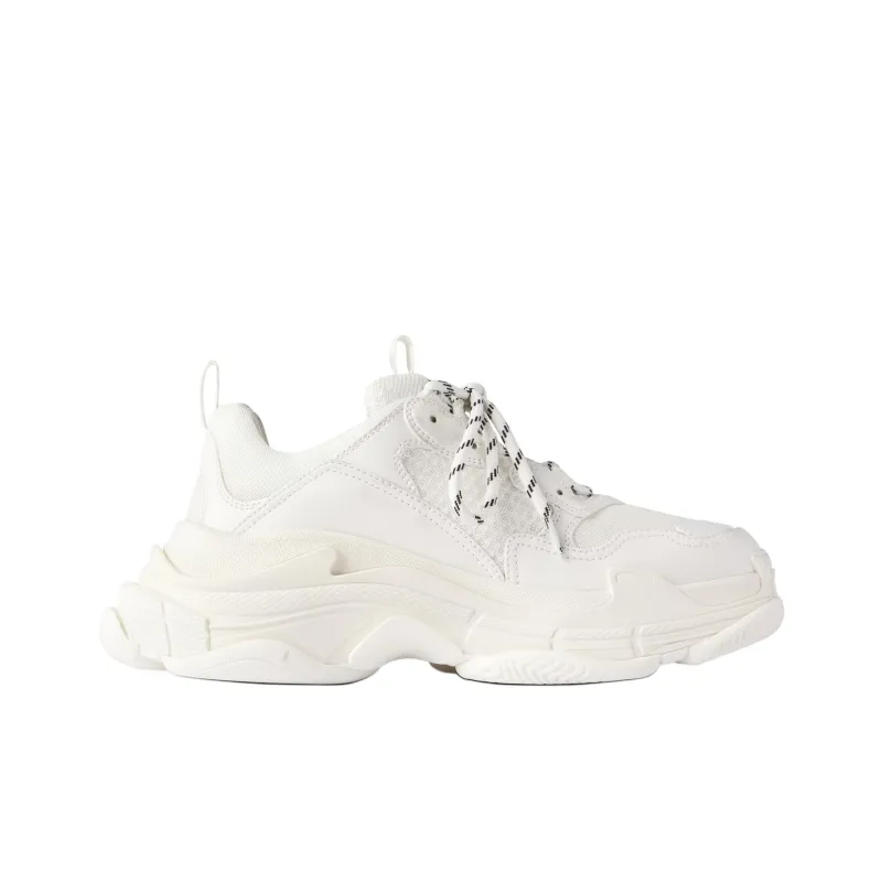 Balenciaga Triple S Low Top Casual Shoes Men's White-1