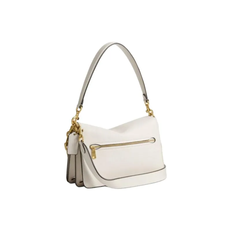 COACH Tabby Cow Leather Shoulder Bag Women's Chalk White-1