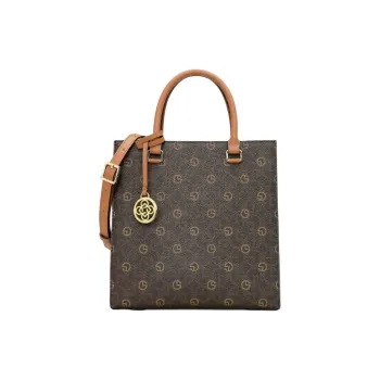 GOLDLION Polyvinyl Chloride One Shoulder Handbag Trumpets Women's Brown/Light Coffee