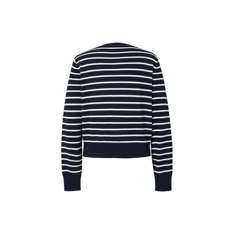 Hopeshow Knitwear Women's Navy Blue Stripes-1