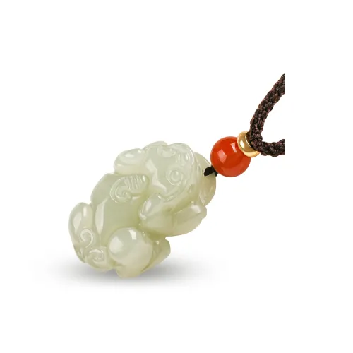 TAMINA Hetian Jade Pendants Green Jade Unisex