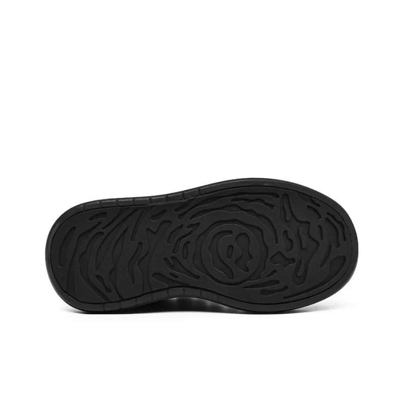 MUPPLE Height Increasing Low Top Skateboard Shoes Unisex Black-4