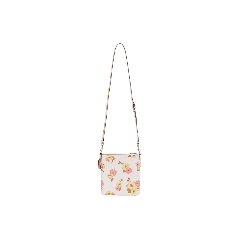 COACH Kitt Pebbled Leather Envelope Bag, Shoulder Bag, Crossbody Bag Trumpets Women's White-2