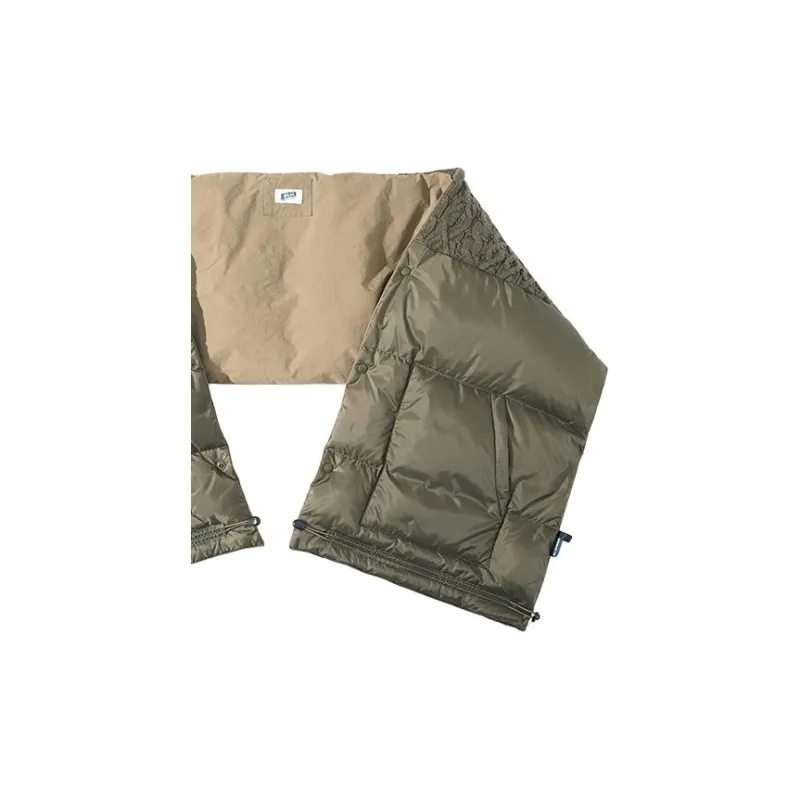 NOTHOMME 95% Water-Resistant White Goose Down Polyamide Polyester Cotton Shawls Unisex Green-2
