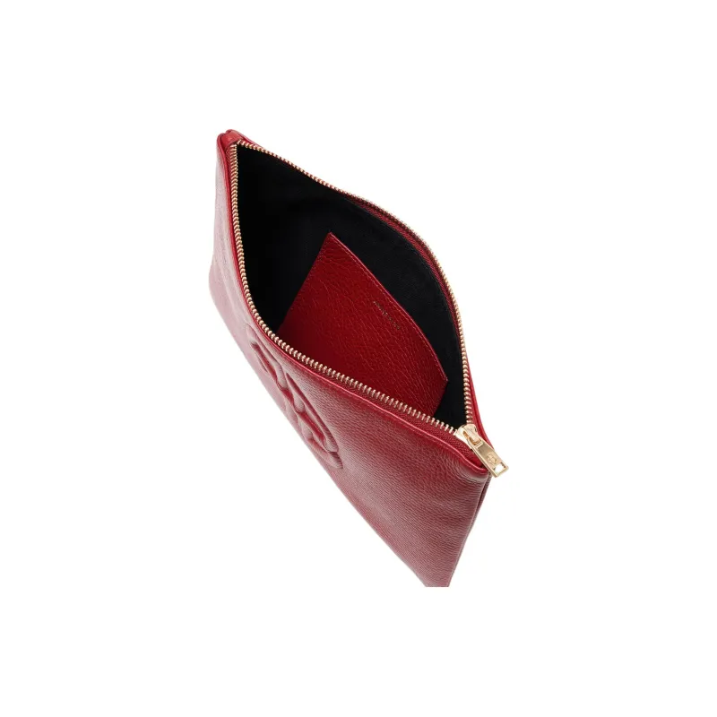 Anine Bing Leather Clutch Women's Red-2