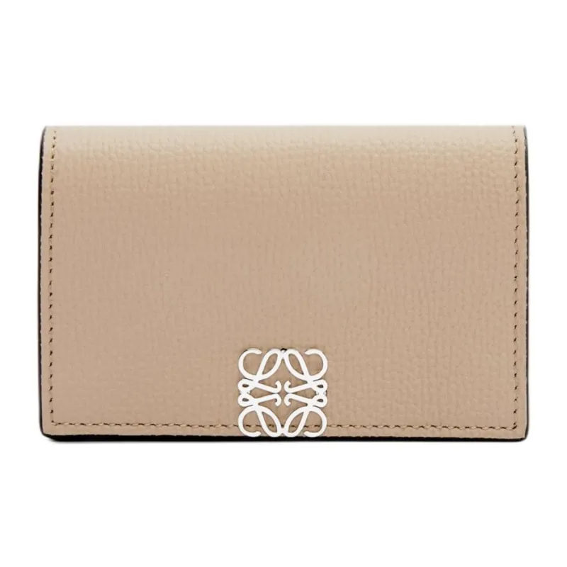 LOEWE Anagram Calfskin Wallet Women's Sand-0