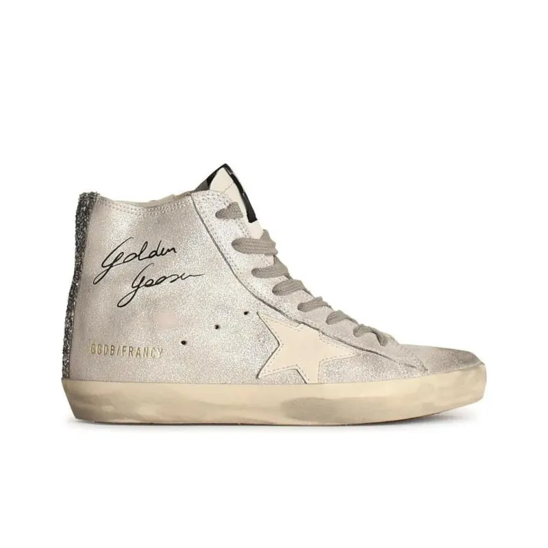 Golden Goose High-Top Skateboard Shoes Women's White-1