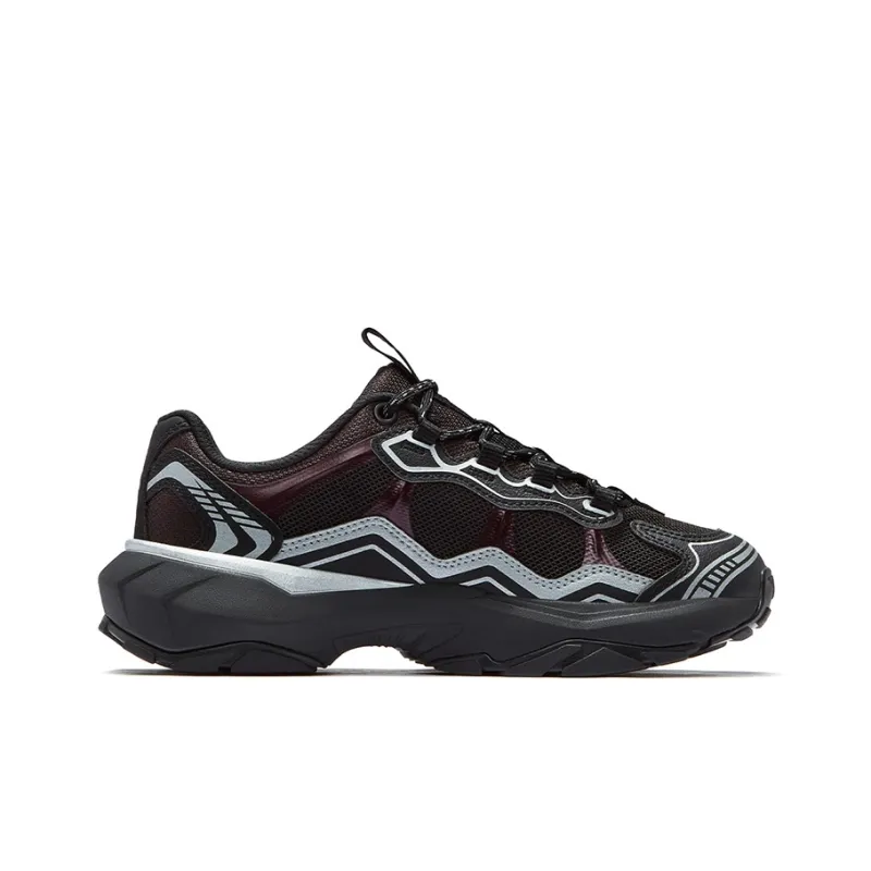 FILA FUSION Anti-Slip Wear-Resistant Low-Top Chunky Sneakers Women's Black-1