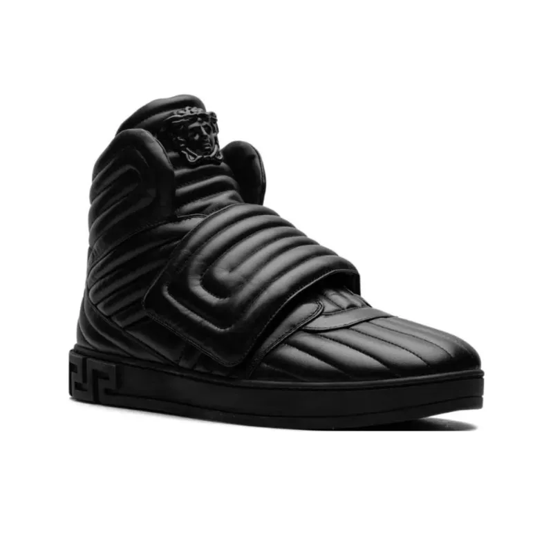VERSACE Medusa High Top Skateboard Shoes Men's Black-2