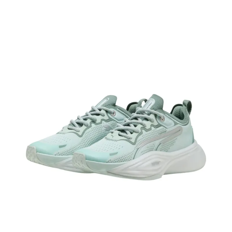 PUMA Pwr Nitro Anti Slip Wear Resistant Low Top Casual Running Shoes Women's Blue Green-2