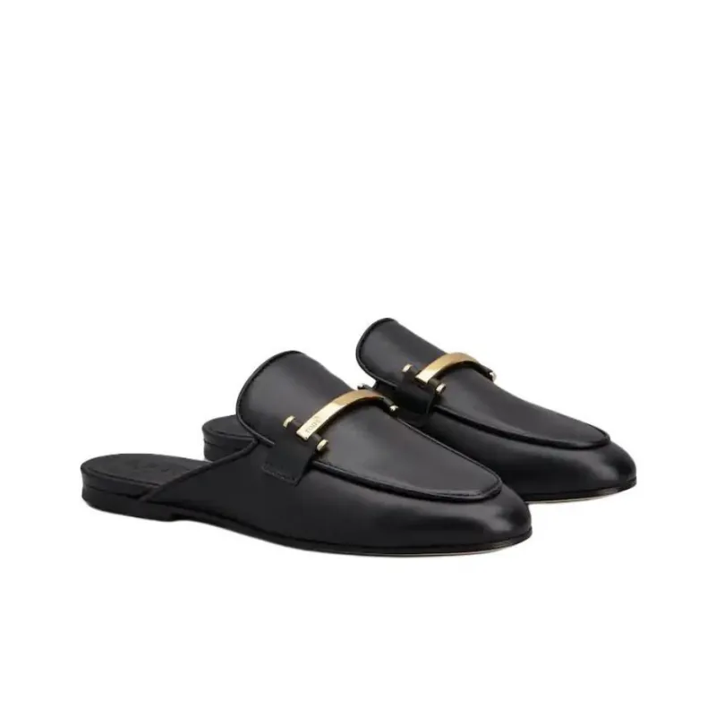 TOD'S Logo Engraved Slip On Mules Women's-2