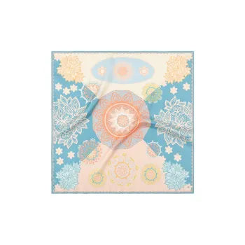 Eucalyptus Ornamentation Silk Scarves Women's