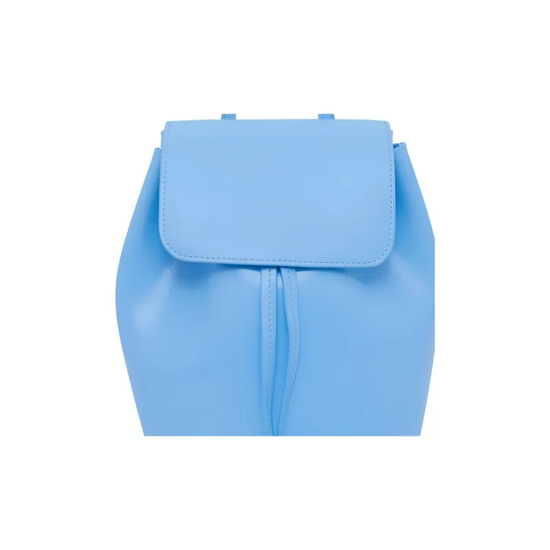 MANSUR GAVRIEL Smooth Calf Leather Backpack Mini Women's Blue-3