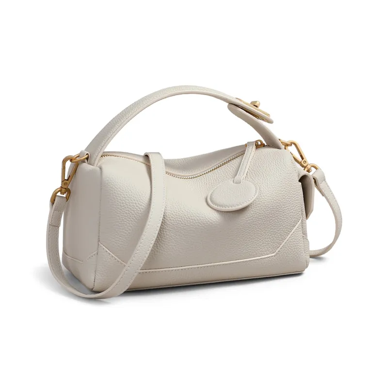 MILLIE'S Cow Leather Patchwork Synthetic Leather Handbags Shoulder Bag Crossbody Bag Regular Women's Dark Brown/White-8