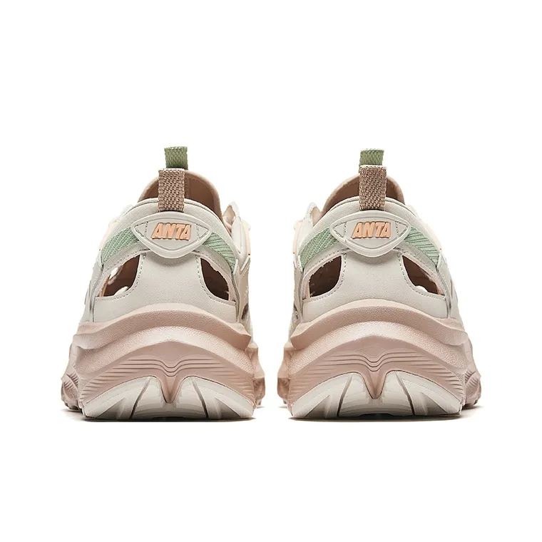 Anta Slip Resistant Breathable Abrasion Resistant River Trekking Shoes Women's Gray Pink-3